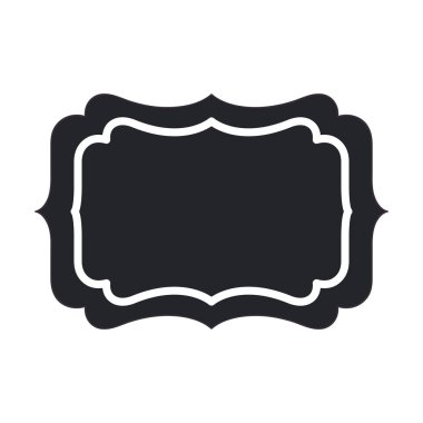 zarif çerçeve siyah izole simgesi