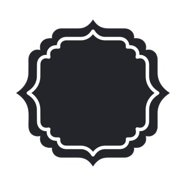 zarif çerçeve siyah izole simgesi