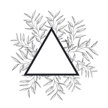 bitkiler ve otlar izole simgesi olan çerçeve