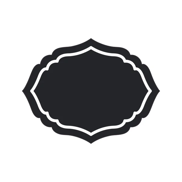 Elegante marco negro aislado icono — Vector de stock