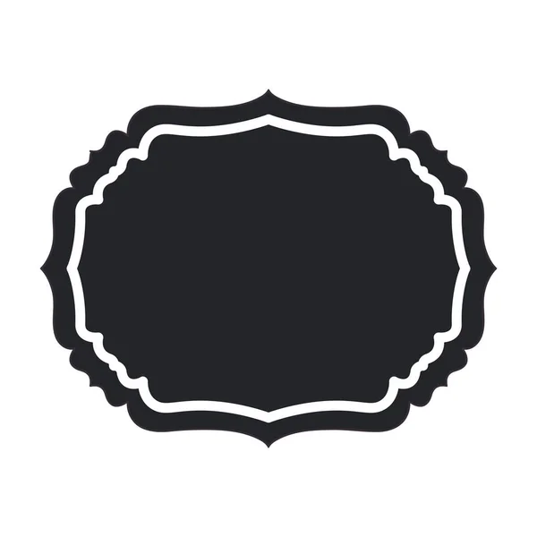 Елегантна рамка чорна ізольована піктограма — стоковий вектор
