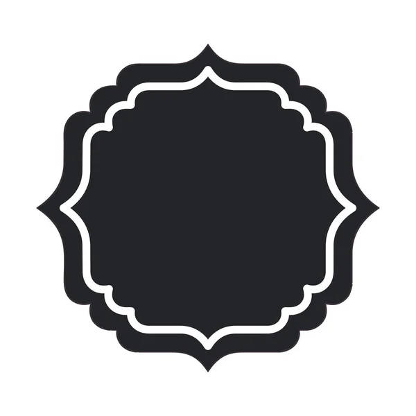 Елегантна рамка чорна ізольована піктограма — стоковий вектор