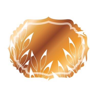 zarif çerçeve altın izole simgesi