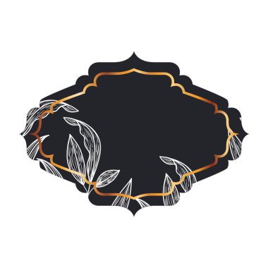 bitkiler ve otlar izole simgesi olan çerçeve