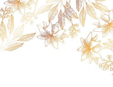 çiçek desen ve izole simgesi yapraklar