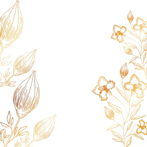 Μοτίβο λουλούδια και φύλλα απομονωμένες εικονίδιο — Διανυσματικό Αρχείο