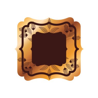 bitkiler ve otlar izole simgesi olan çerçeve