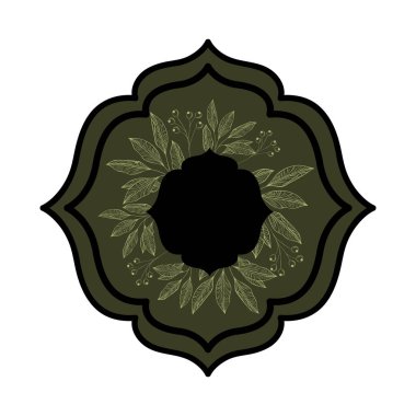 bitkiler ve otlar izole simgesi olan çerçeve