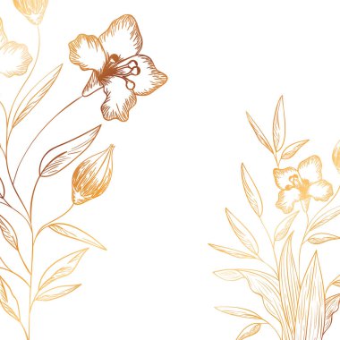 çiçek desen ve izole simgesi yapraklar