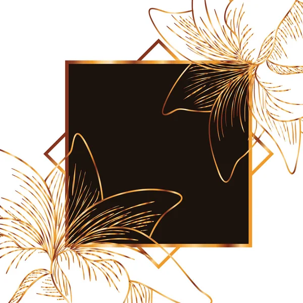 Modello fiori e foglie icona isolata — Vettoriale Stock