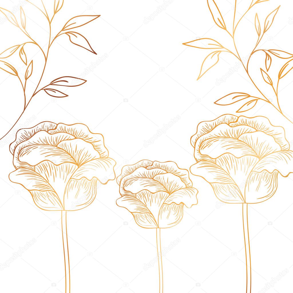 pattern flowers and leafs isolated icon