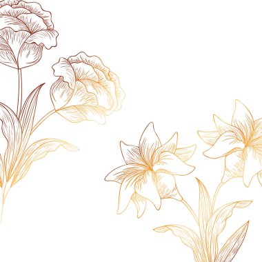 çiçek desen ve izole simgesi yapraklar