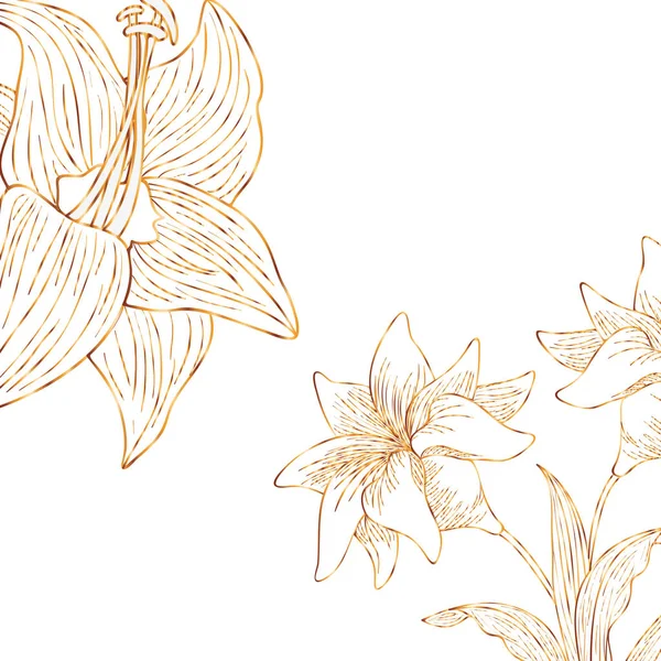 Wzór kwiatów i liści na białym tle ikona — Wektor stockowy