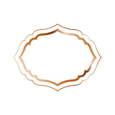 zarif çerçeve altın izole simgesi