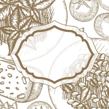 zarif victorian İtalyan gıda ile çerçeve