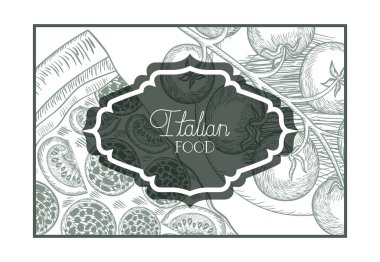 zarif victorian İtalyan gıda ile çerçeve