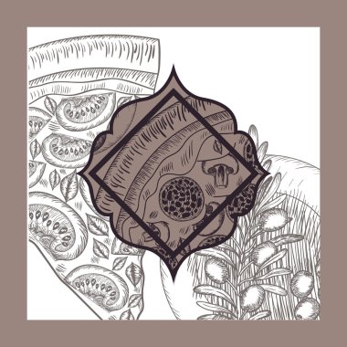 zarif victorian İtalyan gıda ile çerçeve