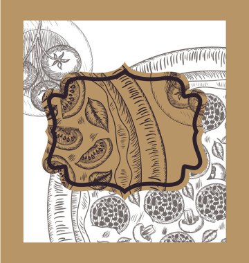 zarif victorian İtalyan gıda ile çerçeve