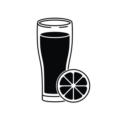 İzole edilmiş bira ikonlu bardak