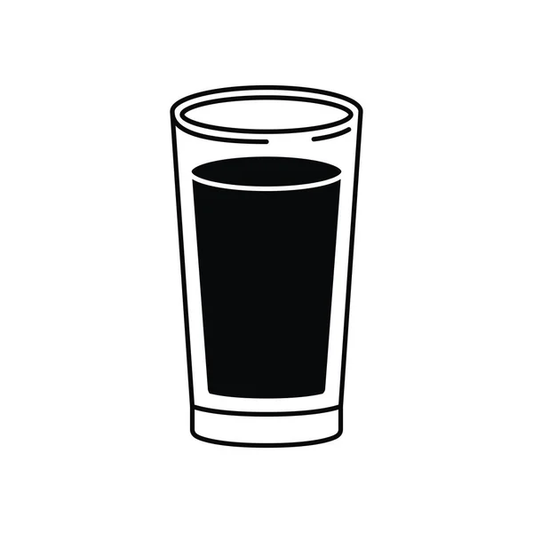 Vidrio con cerveza icono aislado — Archivo Imágenes Vectoriales