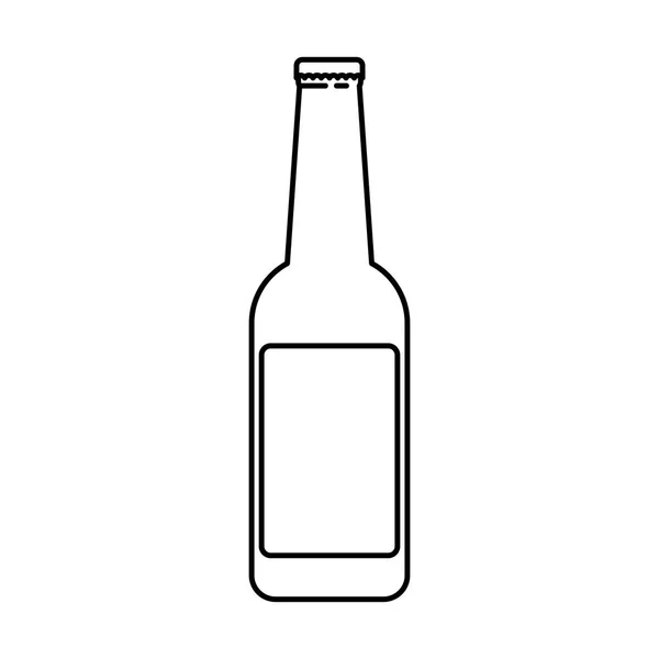 Bottle of beer isolated icon — Stock Vector