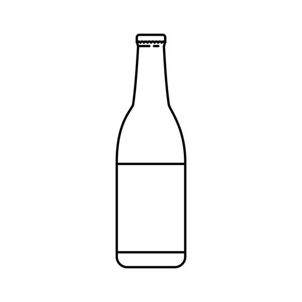 Flasche Bier isolierte Ikone — Stockvektor