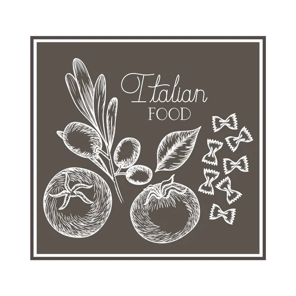 Pattern of delicious italian food — Stock Vector