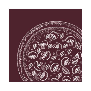 lezzetli İtalyan pizza izole simgesi