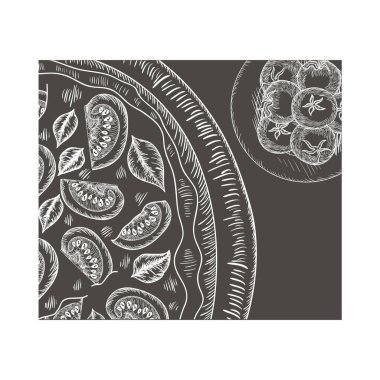 lezzetli İtalyan pizza izole simgesi