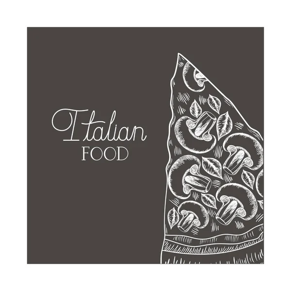 Delicious italian pizza isolated icon — Stock Vector