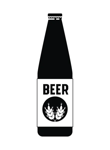 Butelka odizolowanej ikony piwa — Wektor stockowy