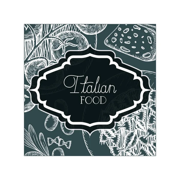 エレガントなイタリア料理とビクトリア様式のフレーム — ストックベクタ