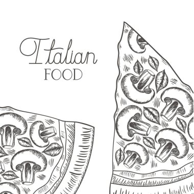 lezzetli İtalyan pizza izole simgesi