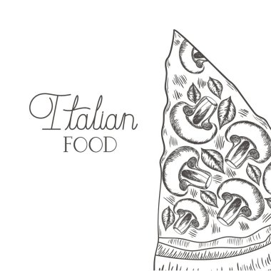 lezzetli İtalyan pizza izole simgesi
