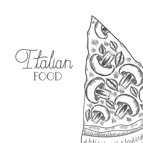 Μεμονωμένο εικονίδιο νόστιμη Ιταλική Πίτσα — Διανυσματικό Αρχείο
