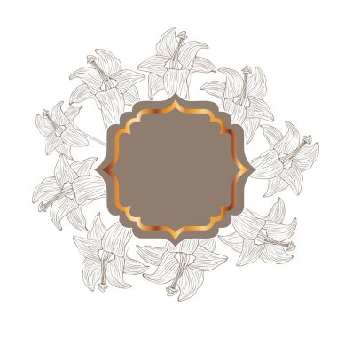 bitkiler ve otlar izole simgesi olan çerçeve