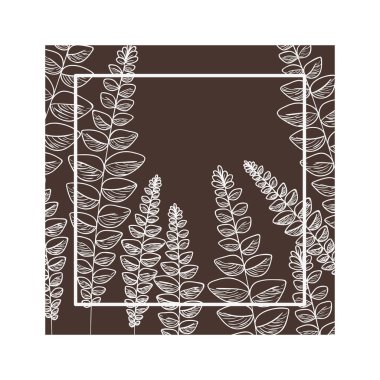 çiçek desen ve izole simgesi yapraklar