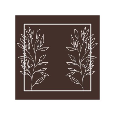 çiçek desen ve izole simgesi yapraklar