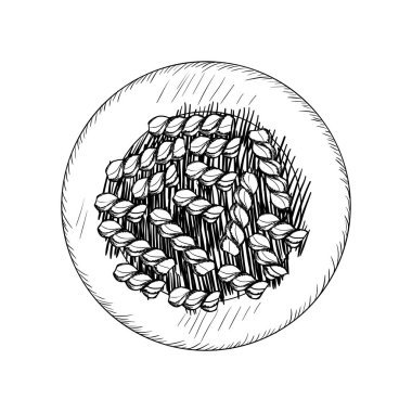 lezzetli makarna İtalyan izole simgesi