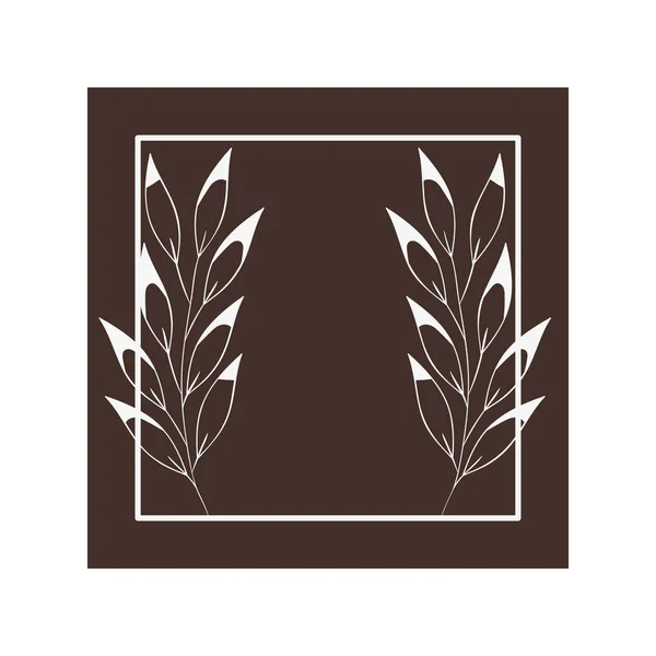 Motif fleurs et feuilles icône isolée — Image vectorielle