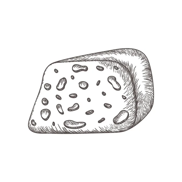 Delizioso formaggio nel disegno icona — Vettoriale Stock