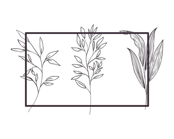 Візерунок квіти і листя ізольовані значок — стоковий вектор
