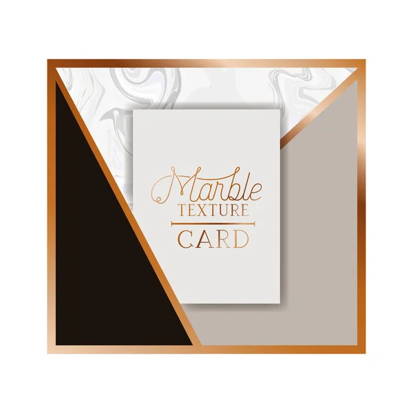 Etiqueta de tarjeta de textura de mármol icono aislado — Vector de stock