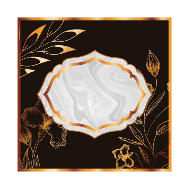 zarif çerçeve Victoria izole simgesi