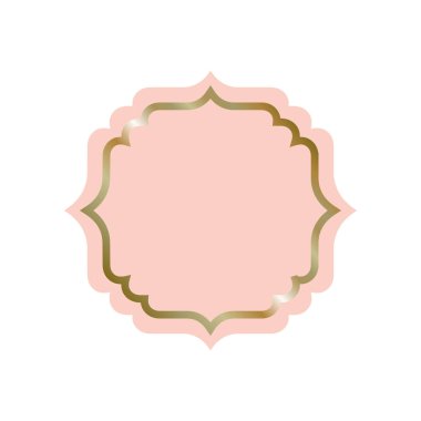 zarif çerçeve altın izole simgesi