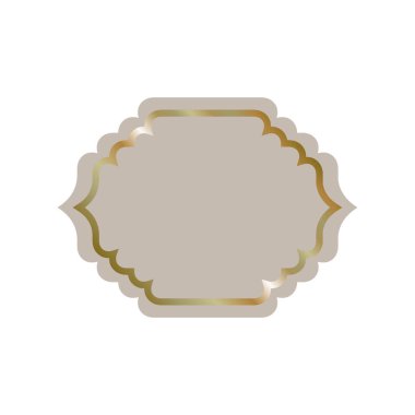 zarif çerçeve altın izole simgesi