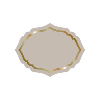 zarif çerçeve altın izole simgesi