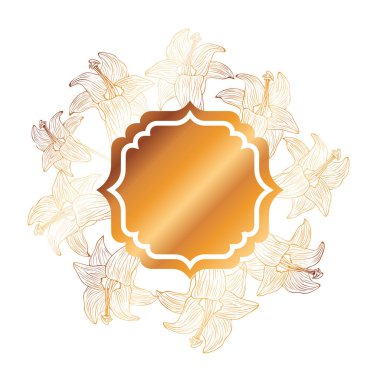 bitkiler ve otlar izole simgesi olan çerçeve