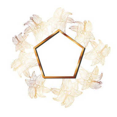 bitkiler ve otlar izole simgesi olan çerçeve