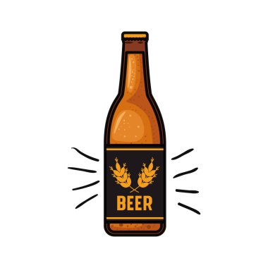 İzole edilmiş bira şişesi